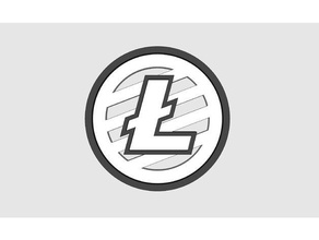 litecoin monedas & insignias de la moneda cryptocurrency token 3d print model - Mito3D