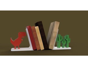 biblioteca de estantería t-rex nerd decoración libro libros 3d print model - Mito3D