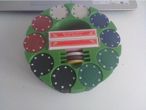 poker chips im tray Spielzeug & game Zubehör - Karte poker-chip Fach 3d print model - Mito3D