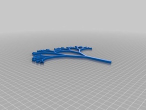 my customized parametric tree wall art 2d 3d print model - Mito3D
