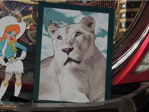 sheila insync exotics 2d art lion lioness rescue 3d print model - Mito3D