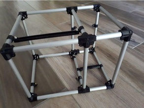 12mm estrutura em tubo kit de conector diy rod a caixa caso chassis mini-itx 3d print model - Mito3D