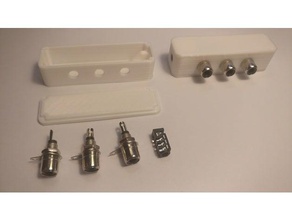 female jack 3 rca case 3d printing adapter adaptor 3d print model - Mito3D