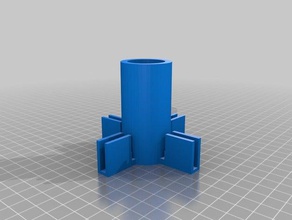 modelrocket motor-Lamellen-adapter engineering 3d print model - Mito3D