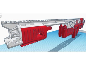 rs187 mega caliburn railgasm remix outros blaster nerf toprail 3d print model - Mito3D