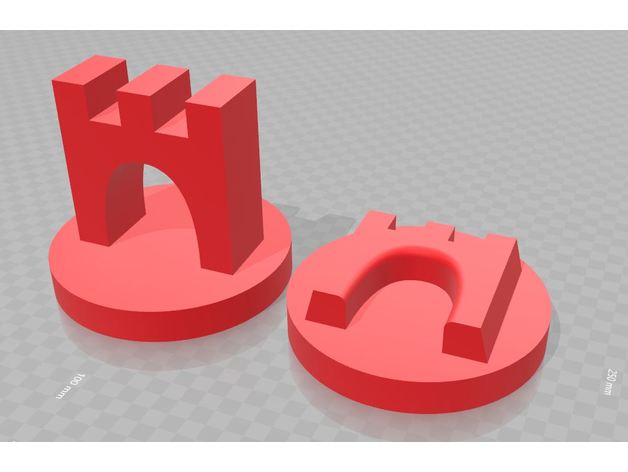 carcassonnne tunnel toy game accessories carcassonne expansion meeples 3D print model - Mito3D