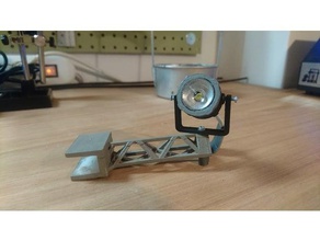 miniature searchlight electronics led spotlight 3d print model - Mito3D