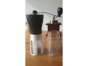 hario mini slim kavanoz mutfak yemek kahve öğütücü 3d print model - Mito3D
