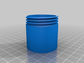 fileté boîte ronde les conteneurs 3d print model - Mito3D
