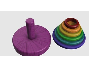 rainbow stacker toys games 3d print model - Mito3D
