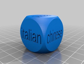takeout dice customized 3d print model - Mito3D
