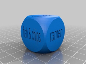 takeout dice 2 customized 3d print model - Mito3D