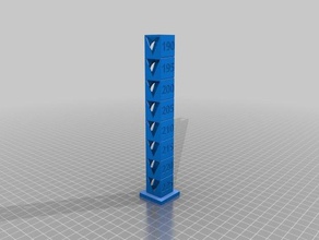 customized temp calibration tower 3d printing tests 3d print model - Mito3D