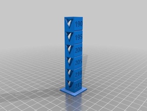 customized temp calibration tower 3d printing tests 3d print model - Mito3D
