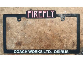 firefly license plate frame signs logos sci-fi science fiction scifi 3d print model - Mito3D