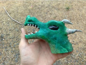 horned dragon head creatures dungeons dragons fantasy magic monster 3d print model - Mito3D