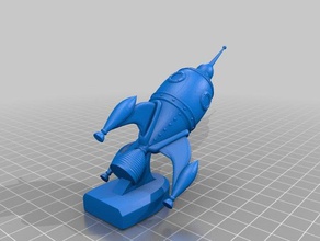 rocket hood ornament Skulpturen 3d print model - Mito3D
