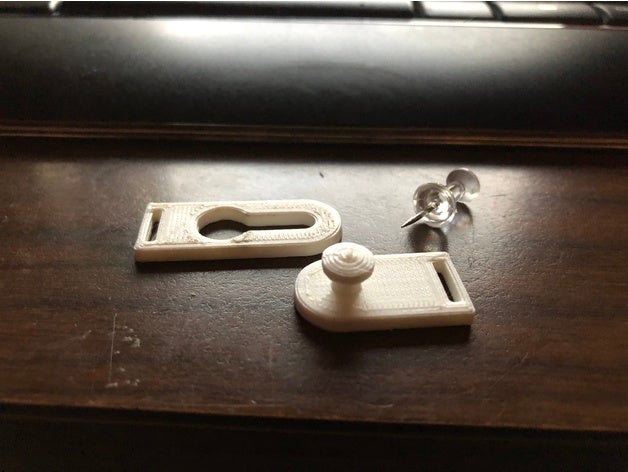 petit trou de la serrure verrouillage clip ceinture pièces ouverture en forme poire 3D print model - Mito3D