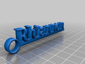 rhiannon nome tag key anello altri 3d print model - Mito3D