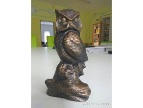 coruja de 20 a 30cm esculturas 3d print model - Mito3D