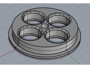 puleggia por bobine con el foro de 36 mm diametro 3d la impresora partes 3d print model - Mito3D