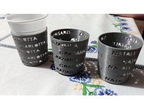 Tasse Kunststoff nennen Küche Essen cup holder Kunststoff-Halter 3d print model - Mito3D