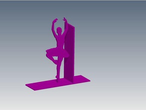 books support stand decor ballerina holder 3d print model - Mito3D
