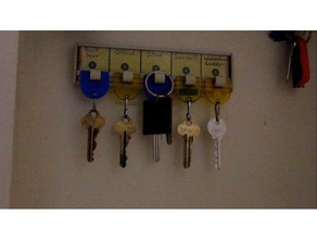 key chain organizer replacement part organization keychain keychains holder 3d print model - Mito3D