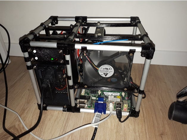 mini-itx nas estrutura aberta computador chassis mini itx caso pc rack de servidor 3D print model - Mito3D