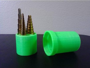 step drill box hobby container bit drilling drills 3d print model - Mito3D