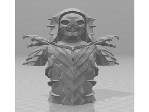 dragón sacerdote busto decoración pantalla elder scrolls online skyrim estatua 3d print model - Mito3D