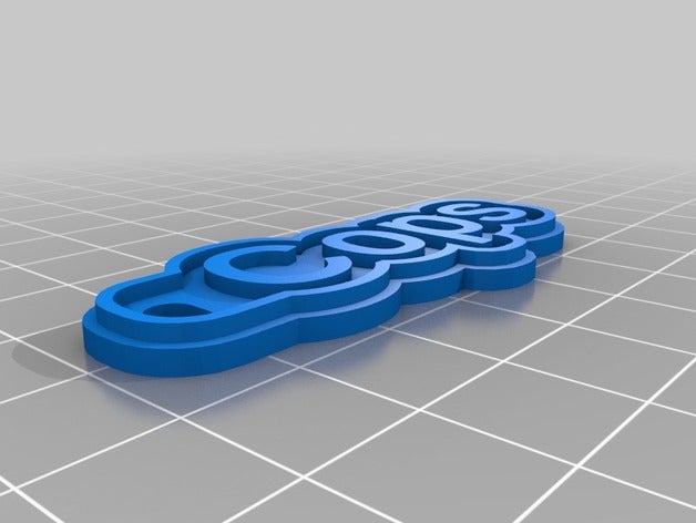 porte cl&eacute flics les pièces de monnaie badges personnalisé 3D print model - Mito3D