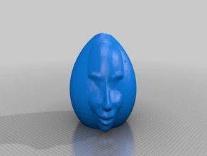 faccia uovo sculture 3d print model - Mito3D