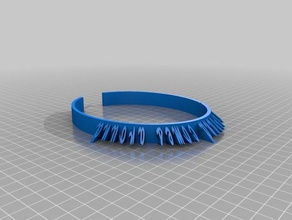 cerchietto di testo customizer accessori clip capelli 3d print model - Mito3D