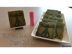 l'uomo vitruviano di cookieclay rullo cucina pranzo l'anatomia biologia leonardo da vinci biscotti zucchero 3d print model - Mito3D