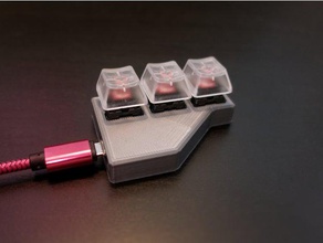 3-chave de cherry mx macro teclado computador digispark chaves microusb micro usb três 3d print model - Mito3D