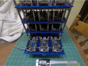 beaglebone preto cluster rack computador beowulf linux 3d print model - Mito3D