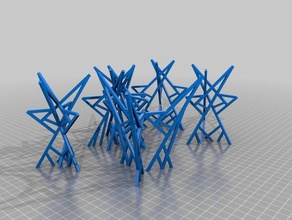 free-standing formas geométricas 3d impressão ponte lição balanços 3d print model - Mito3D