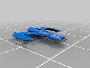 star trek klingon mata clase de aves rapaces 3d la impresión raptor 3d print model - Mito3D