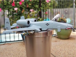 a-10 warthog 116th scale snap together model vehicles thunderbolt a10 aircraft fighter jet large snapfit 3d print model - Mito3D
