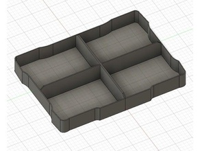 5x7 ıris dört yol bölücü organizasyon küçük parçalar depolama kutusu 3d print model - Mito3D