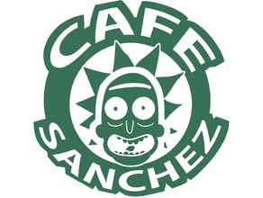 rick morty cafe sanchez logo işaretler logoları rickandmorty ricksanchez 3d print model - Mito3D