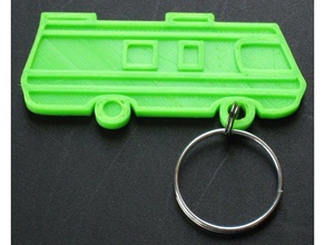 rv key ring keychains charm home keyfob keyring keytag fob tag motor motorhome 3d print model - Mito3D
