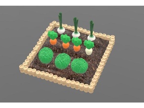 vegetable garden compatible sylvanian families playmobil playsets kids miniature model toy 3d print model - Mito3D