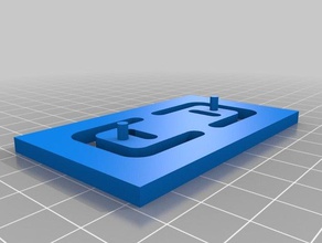 latch plate template tools door router 3d print model - Mito3D