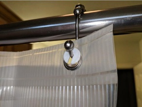 cortina, percha clip cuarto de baño gancho cortina barra la los hogares ducha 3d print model - Mito3D
