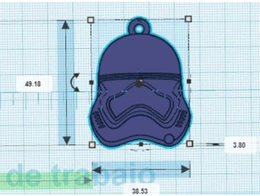 star wars stormtrooper phasma Anahtarlık kask starwars 3d print model - Mito3D