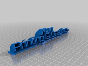 mi personalizados de barrido 2-nombre la línea placa oficina personalizado 3d print model - Mito3D
