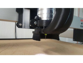 brush adapter shapeoko vacuum attachment dwp611 machine tools dewalt dust collector 3d print model - Mito3D