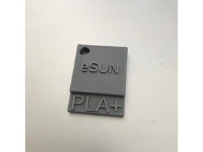 material swatch tag vendor customisable 3d printer accessories esun original prusa i3 mk3 test print 3d print model - Mito3D